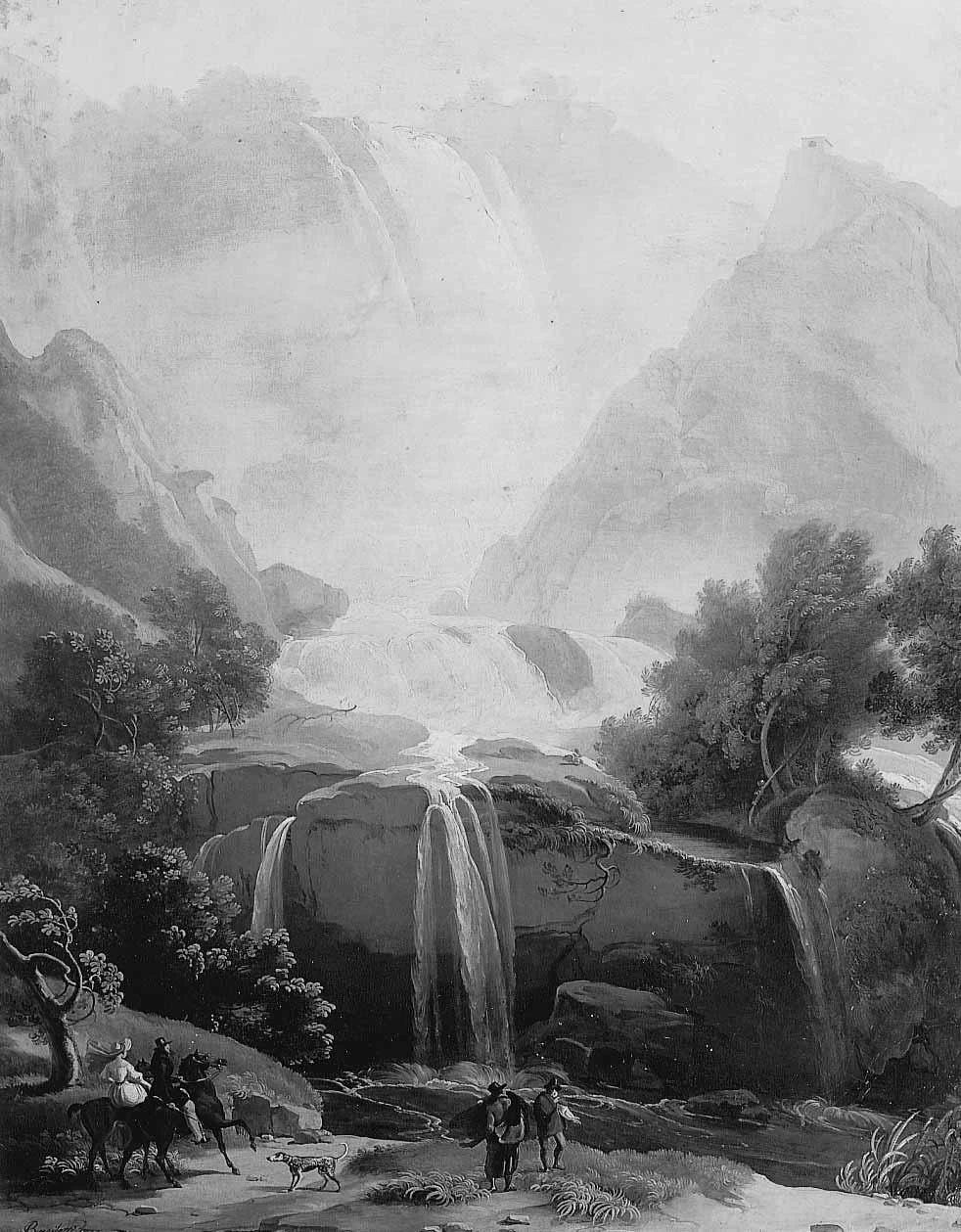 Luigi Basiletti-10-Le cascate del Velino presso Terni